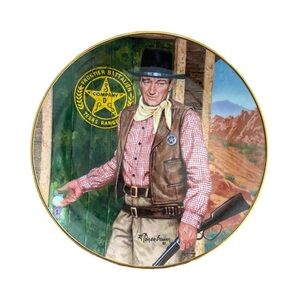 Franklin Mint John Wayne Long Arm Of The Law Collector Plate